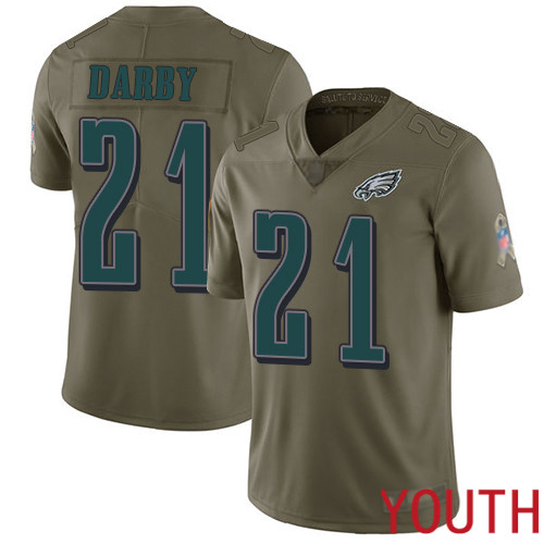 Youth Philadelphia Eagles #21 Ronald Darby Limited Olive 2017 Salute to Service Football NFL Jersey